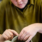Carla Murdoch at work in her studio 2019